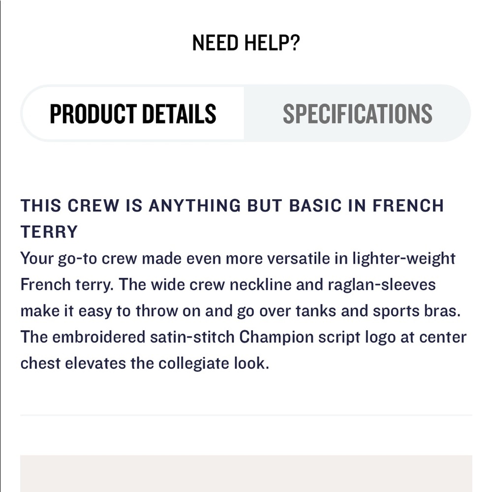 NEW • Champion • Campus French Terry Crew Sweatshi - Picture 4 of 8